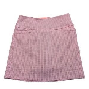 SC & CO 360 Degree Tummy Control Skort Front Pockets Coral Print Golf Tennis M